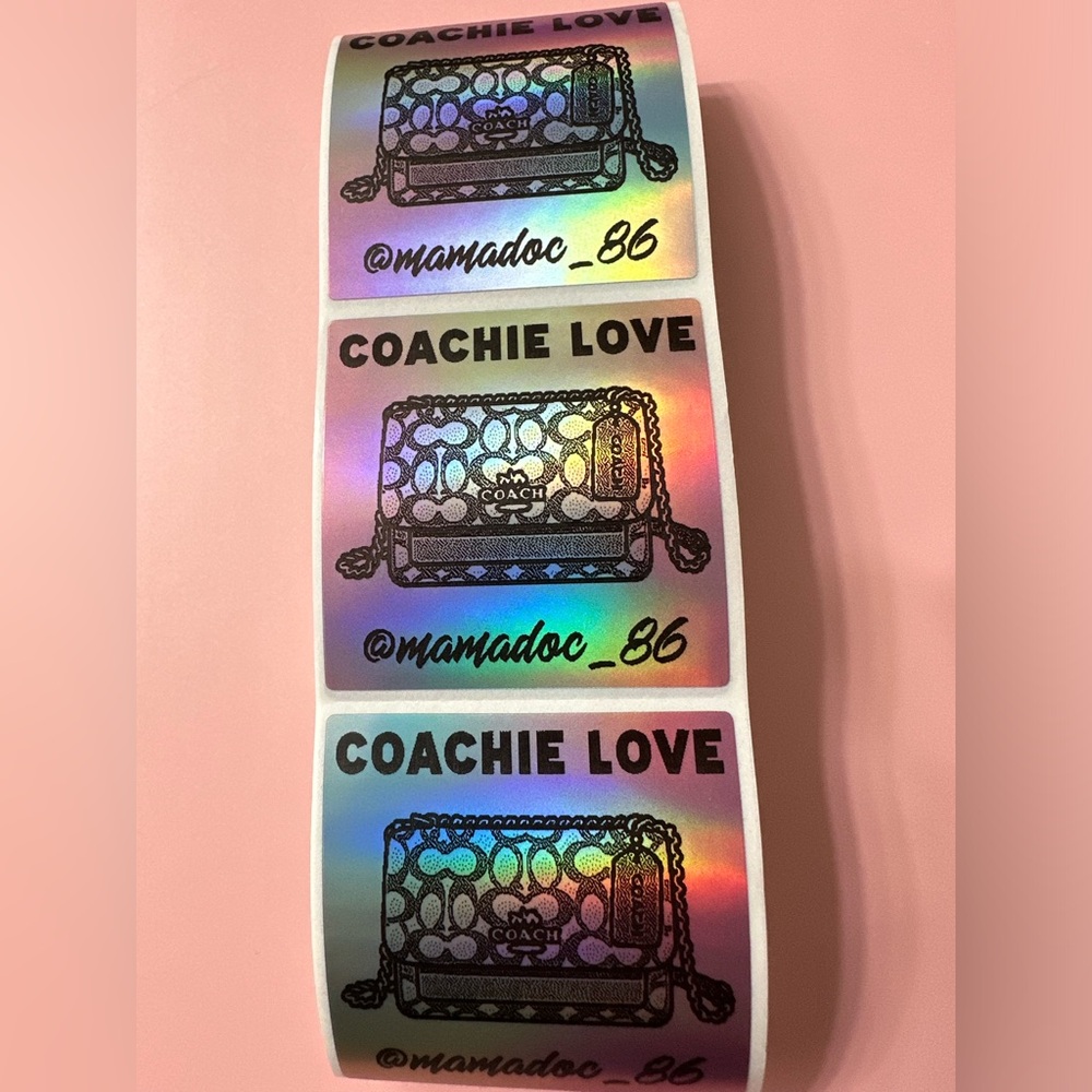 50 ct. Unicorn Holographic Square Custom 2” Stickers - Picture 4 of 5